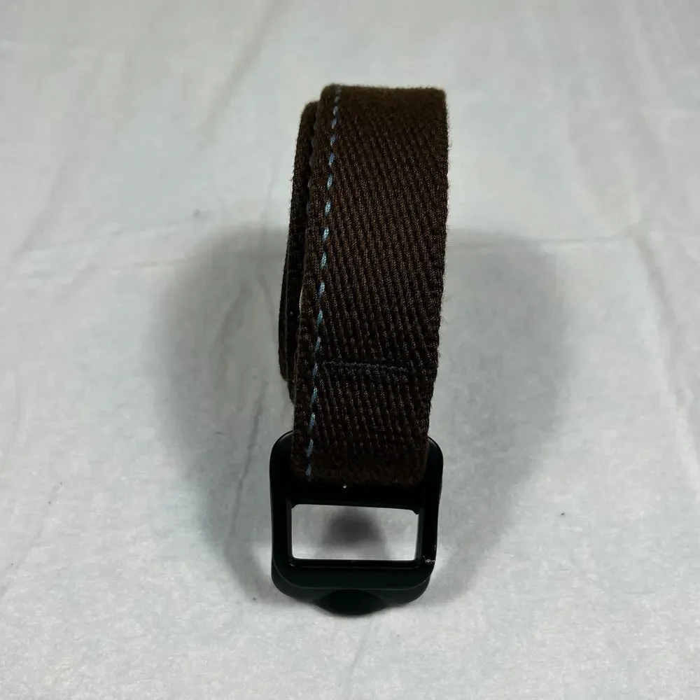 L.L. Bean Men’s Large OHAY7 Webbed Cloth Belt Brown Adjustable Metal Buckle